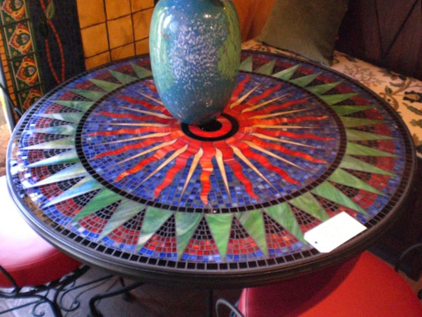 glass mosaic table