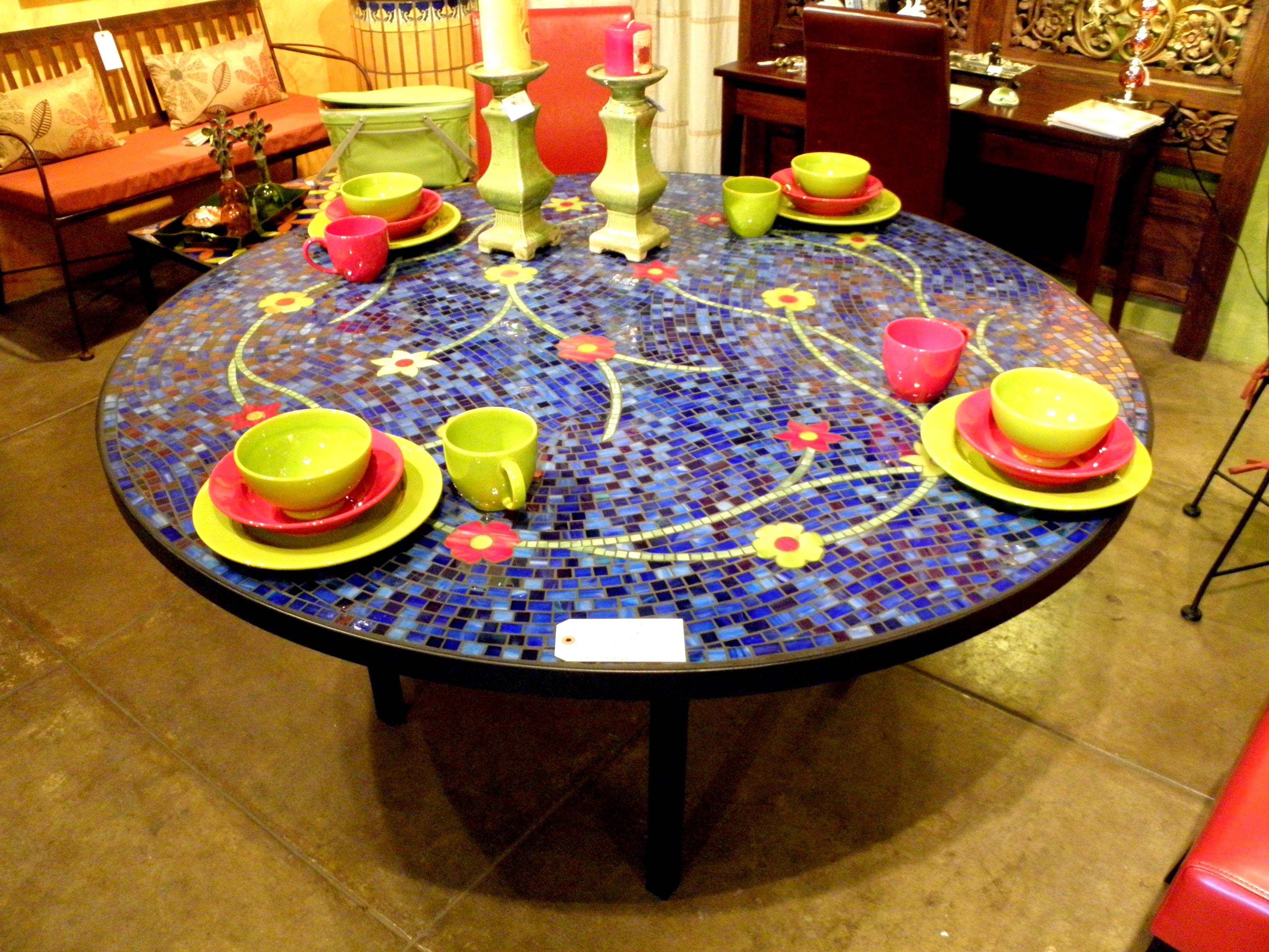 Glass Mosaic Table