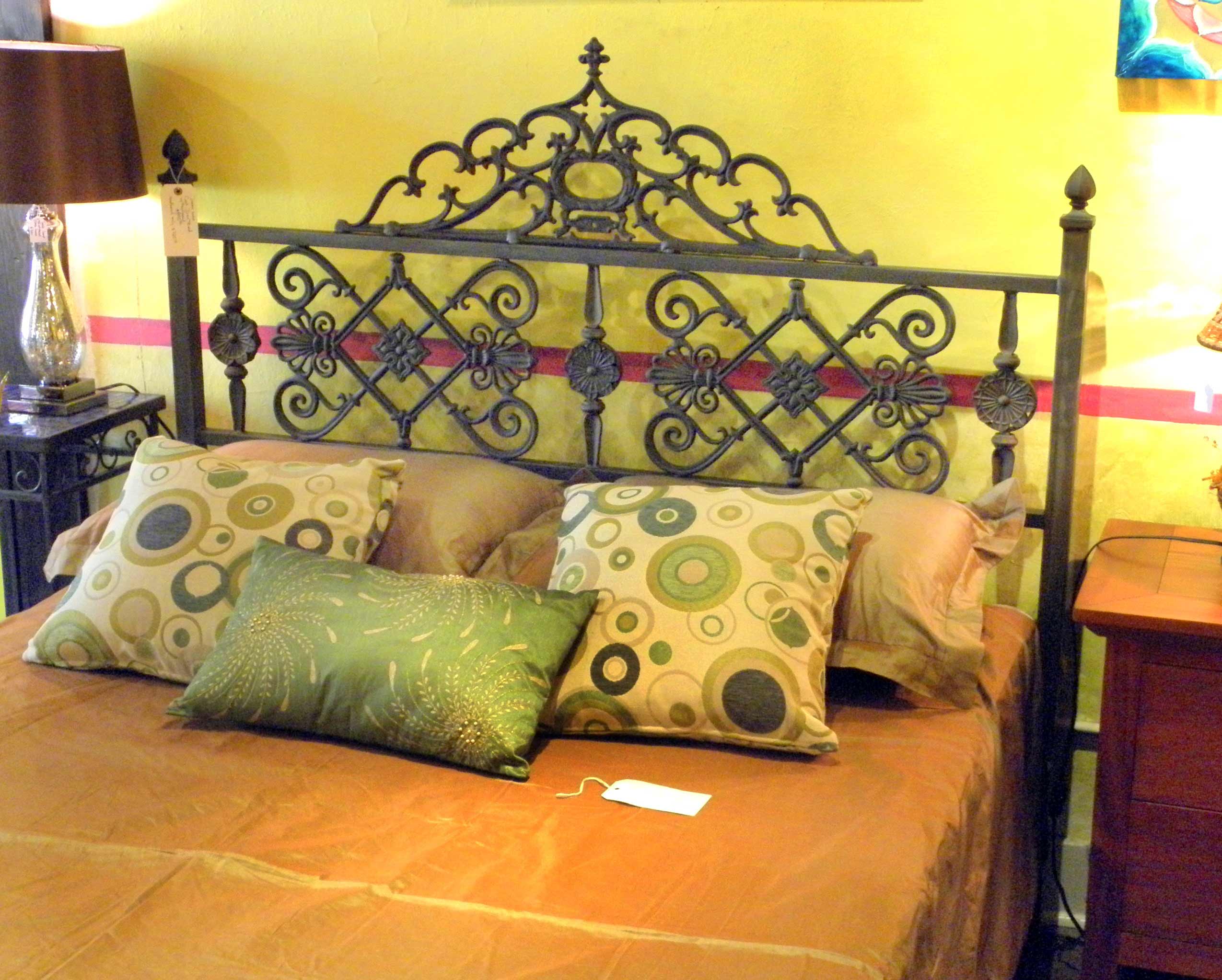 Furthur Wrought Iron And Carved Teak Beds, Gothic King Bed Frame