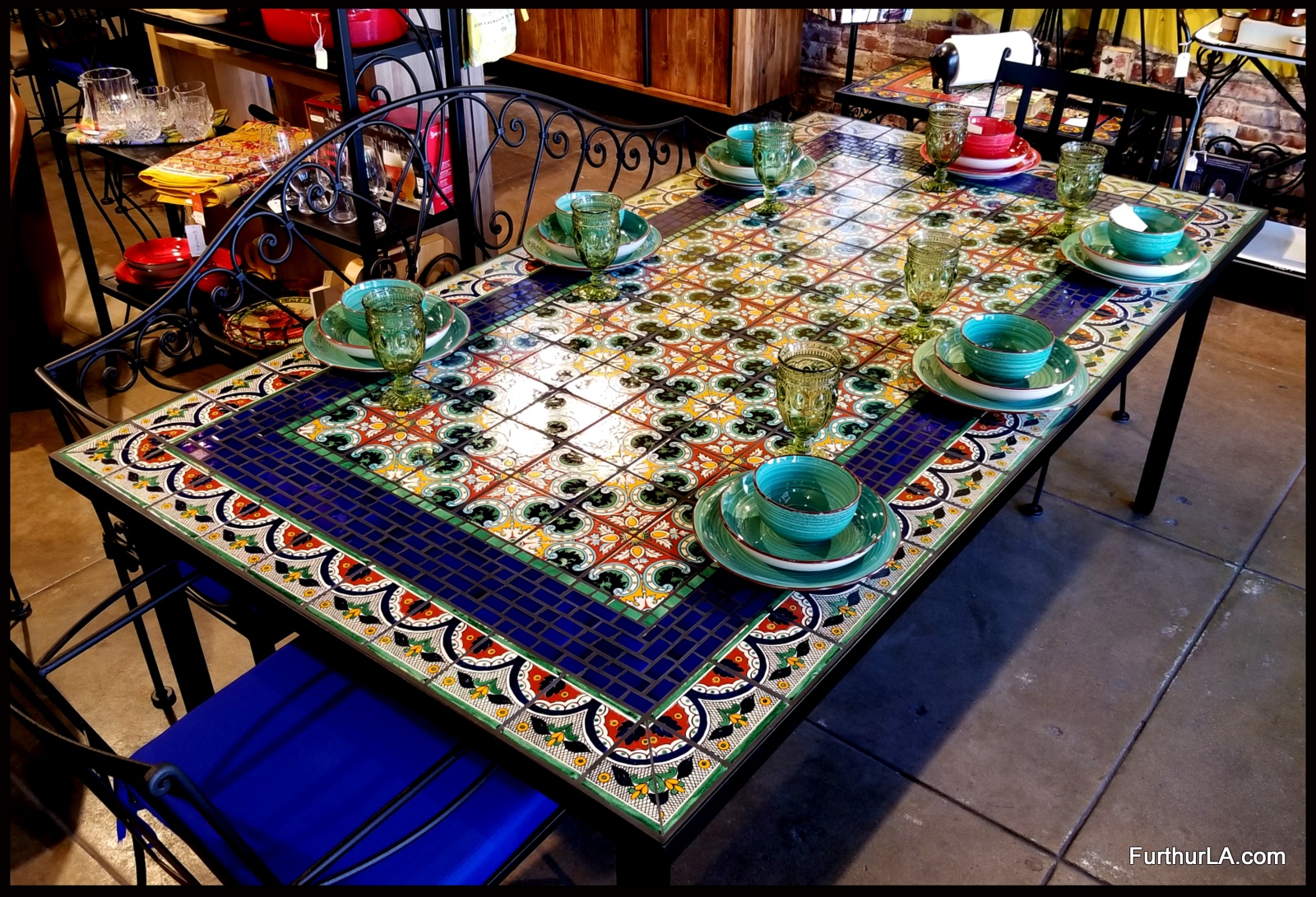 Tile and Glass Mosaic Tables