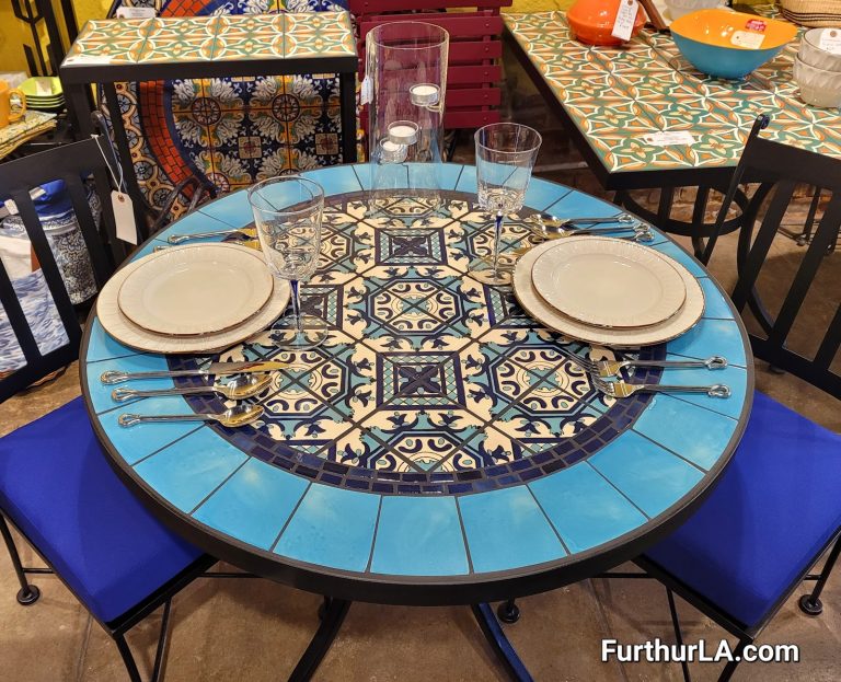 tile top outdoor dining table