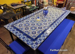 delftware tile table by furthur furniture