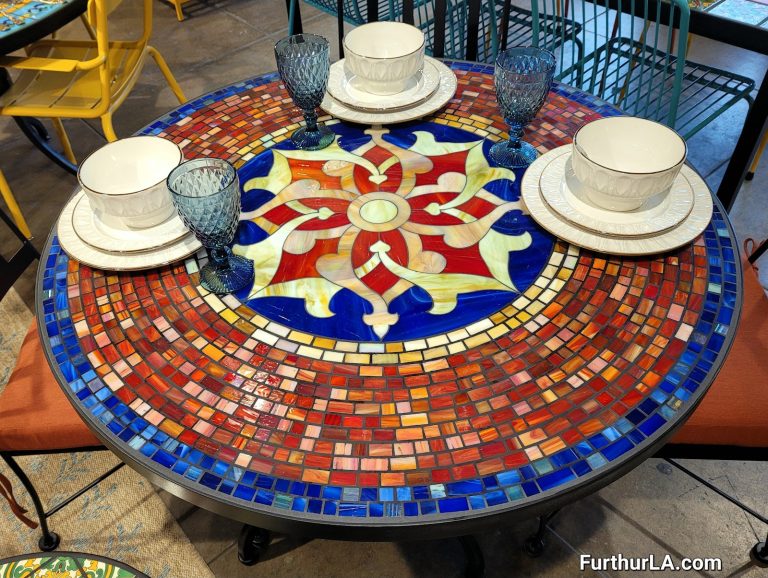 outdoor patio mosaic table