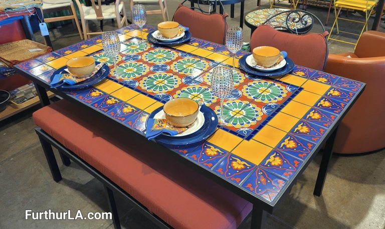 moroccan style tile outdoor table los angeles