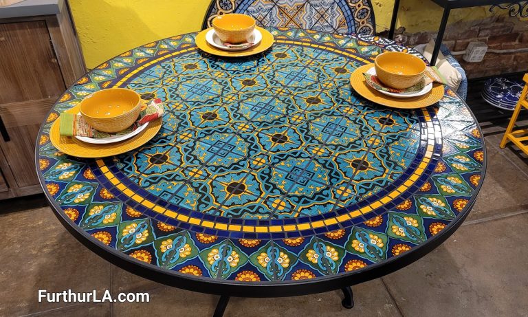 outdoor tile mosaic patio table