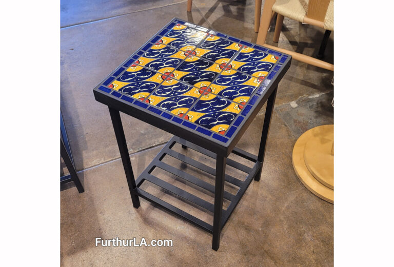 mexican tile side table for outdoor indoor