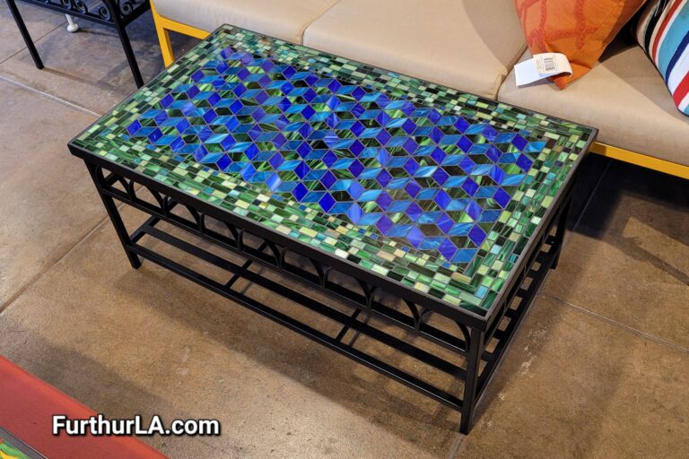 mosaic glass indoor outdoor coffee patio table