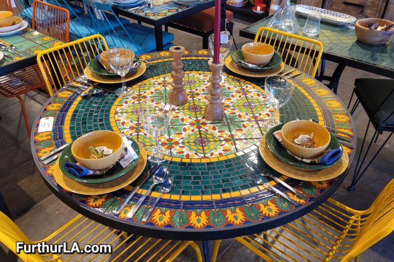 outdoor tile top dining table