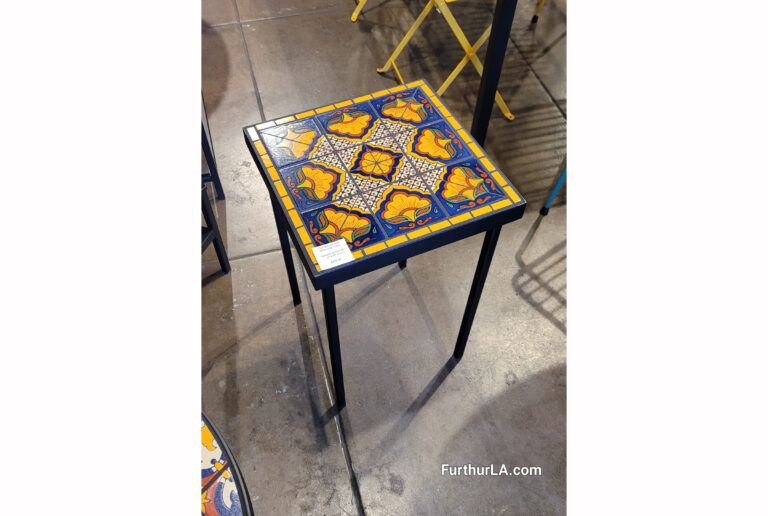 Tile mosaic outdoor side table
