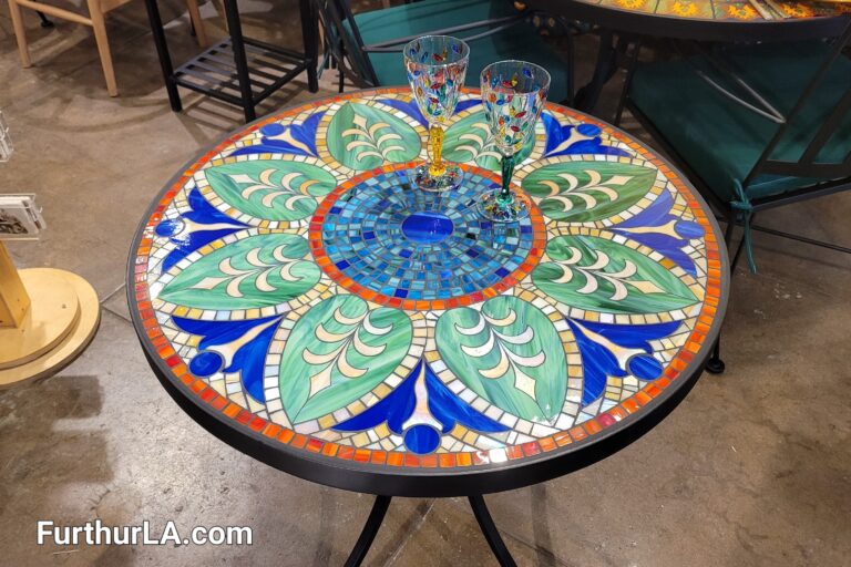 Mosaic dining table for patio
