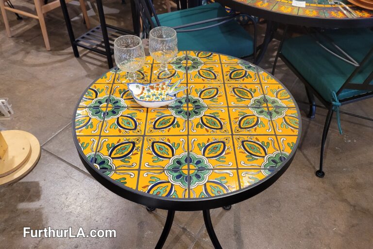 outdoor tile patio dining table