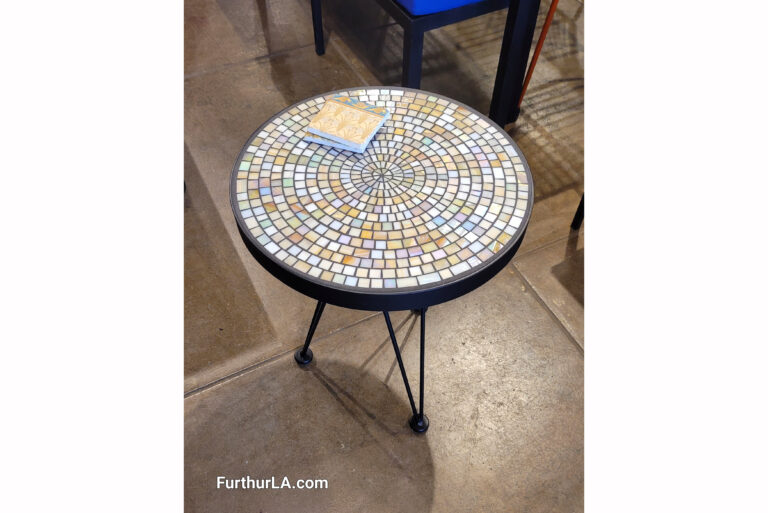 Glass mosaic side table outdoor indoor