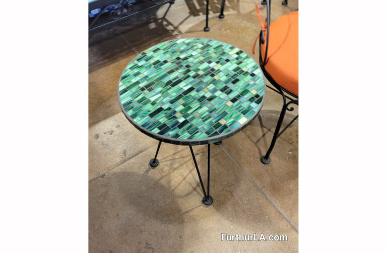 Glass mosaic midcentury style side table