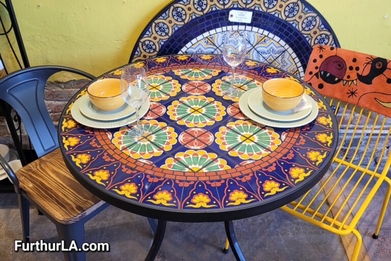 Ceramic tile patio outdoor or kitchen table