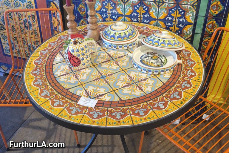 Tile kitchen or outdoor patio garden table