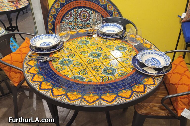 Tile outdoor mosaic table