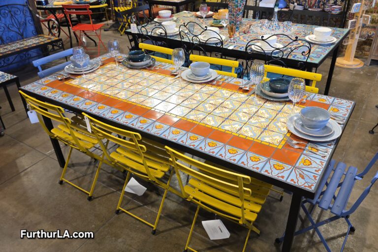 Colorful tile top patio or outdoor table