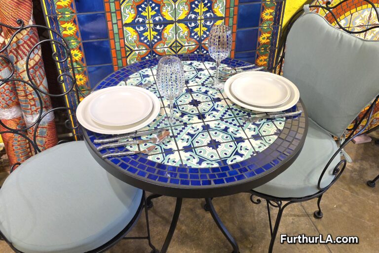 talavera tile round patio table