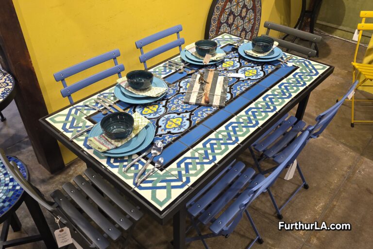 Malibu tile outdoor patio table