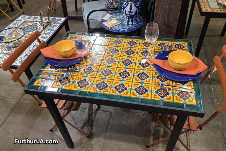 Talavera tile outdoor patio table