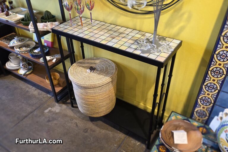 Wrought iron console table
