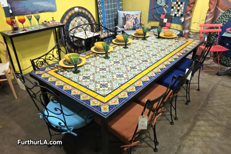 Large talavera tile outdoor table and base
