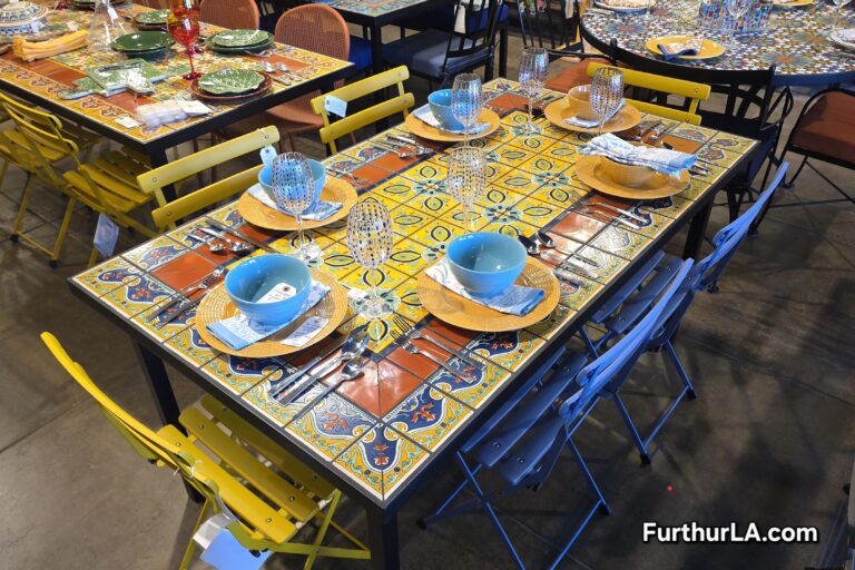 Talavera tile outdoor patio table