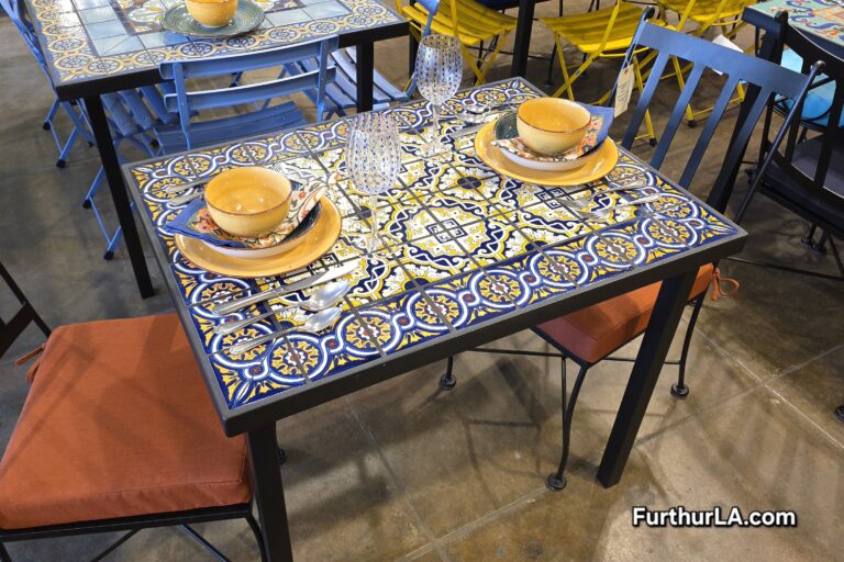 outdoor tile mosaic table for patio