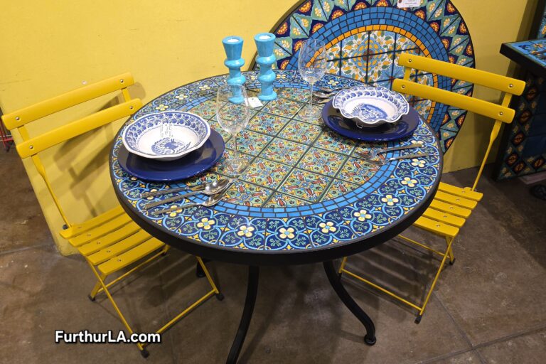 tile mosaic outdoor patio table
