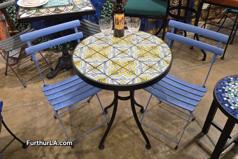 Tile cafe bistro provence style table.