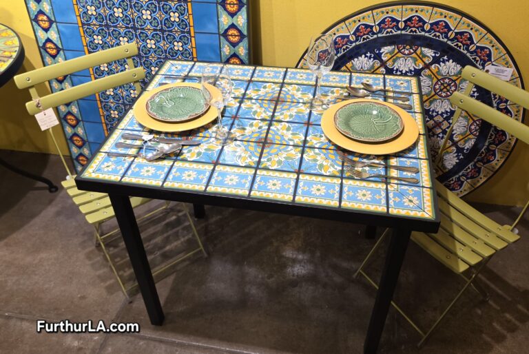 handmade outdoor tile patio dining table