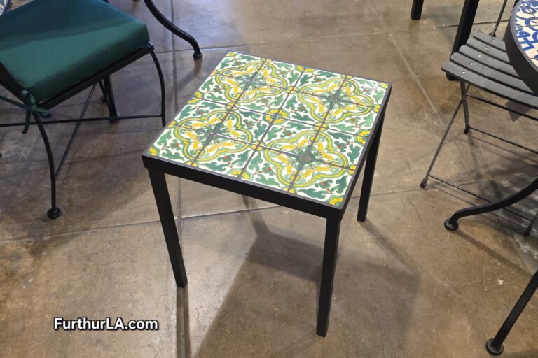 outdoor tile side table